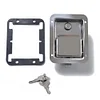Stainless Steel Paddle Latch with Keys for Trailer Tool Box Door Lock (1pc)