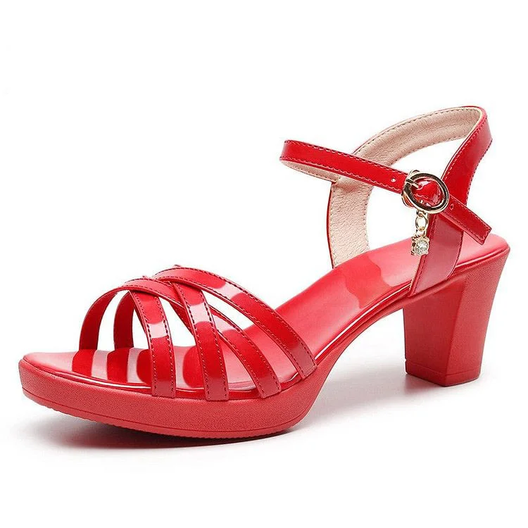Platform Block Heels Peep Toe Dress Sandals shopify Stunahome.com