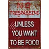 Warning Vintage Metal Signs(12*16Inch)   - Warning