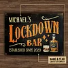 Personalized Whiskey Lockdown Bar Customized Classic Metal Signs