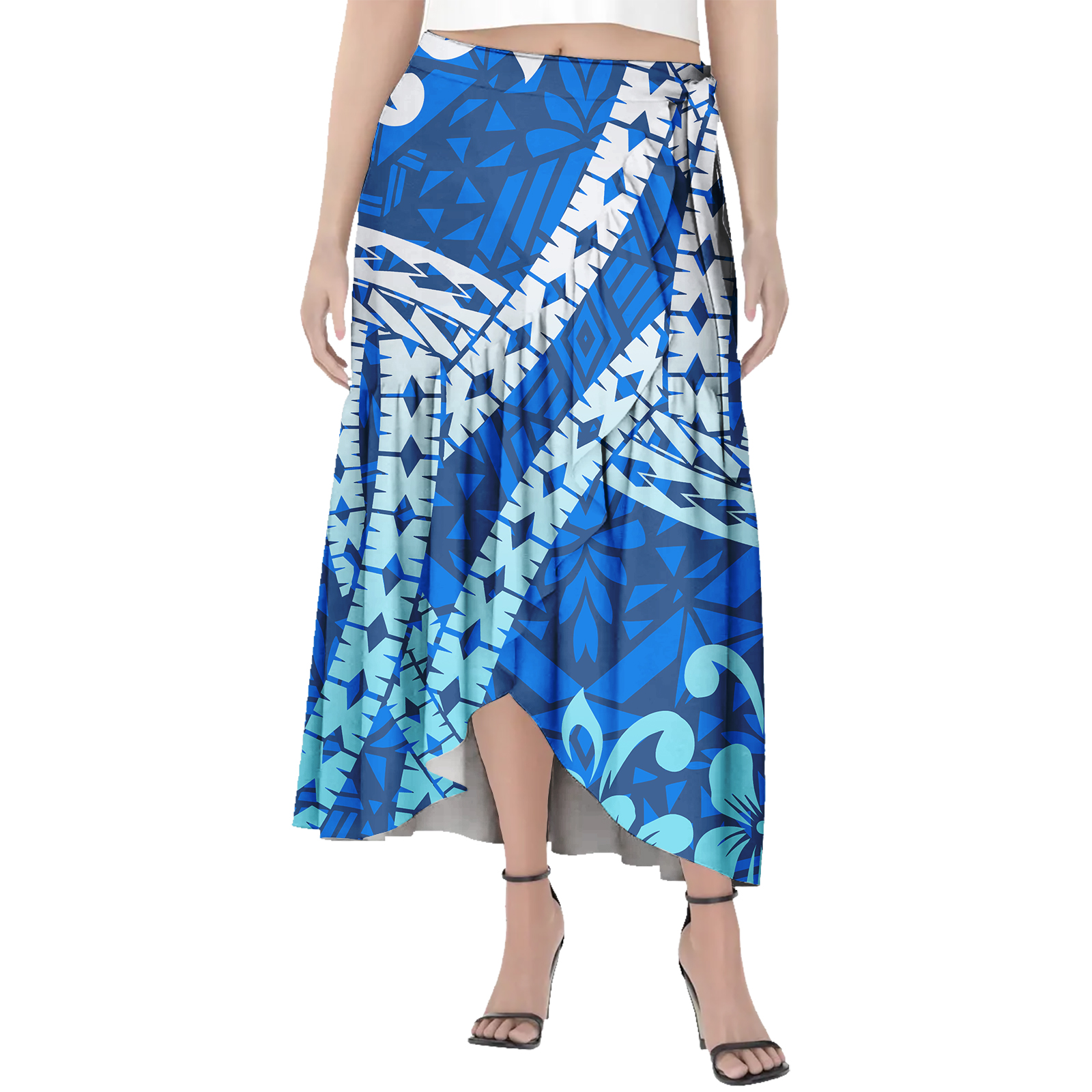 Korytires fairy dress women Fashion Summer Hawaii Long Skirts Women Vintage Print Woman Clothes Polynesian Female Maxi Skirt
