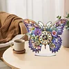 (US Local)2D DIY Butterfly Irregular Shaped Drilling Diamond Painting Clock Art Craft