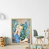 Oil Painting Girl - 11CT Stamped Cross Stitch - 40*55cm