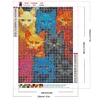 Diamond Painting-DIY Full Round Drill Colourful Cats