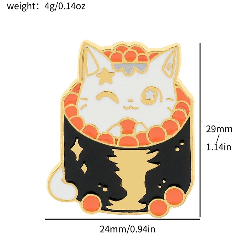 Cute Pin Cat Alloy Enamel Unisex Brooches
