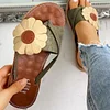 Fashion Women Summer Floral Design Flip Flop Flat Sandals