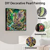 (25x25cm)DIY Dragon Framed Handmade Pearl Painting Art Craft Kit Living Home Decor
