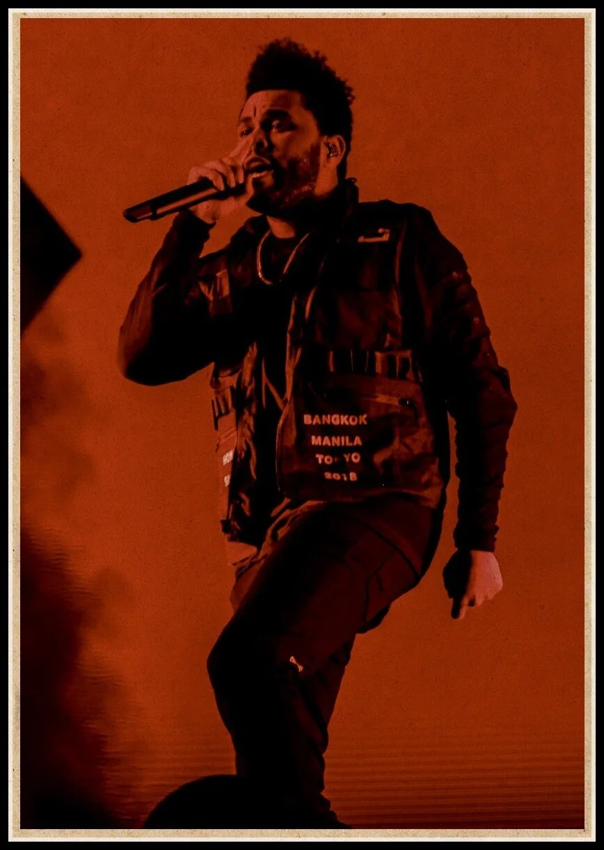 Athvotar Rapper Posters Hip Hop The Weeknd Wiken Potted Brother Quality Vintage Kraft Paper Painting Poster Living Room Wall Decor 703-1