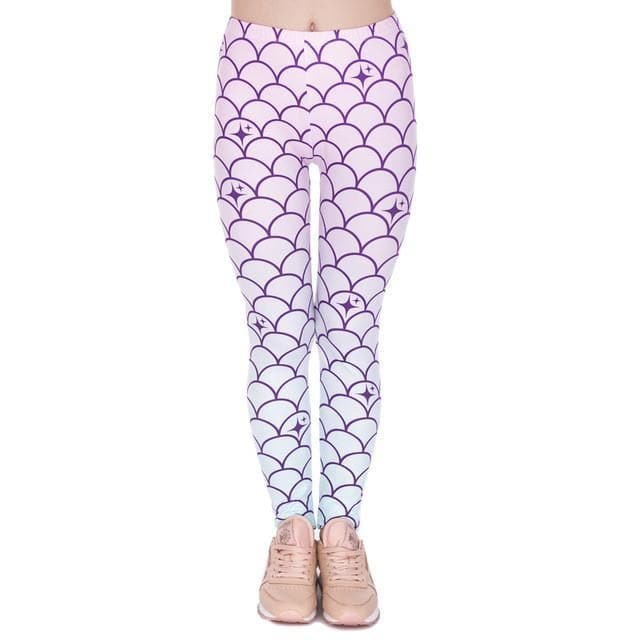 Mermaid Tail Printing Legging High Waist Leggings SP1710699