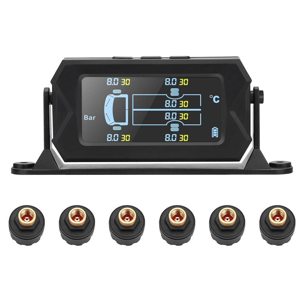 

RV Truck TPMS Solar Tire Pressure Monitoring System with 6 External Sensors, 501 Original