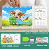 2027-2028 Two-Year Diamond Painting Calendar Kit, 13 Exquisite Multicolor Butterfly And Floral Illustrations, Large Size Desk Calendar, Mosaic Art Coil-Bound Desktop Planner