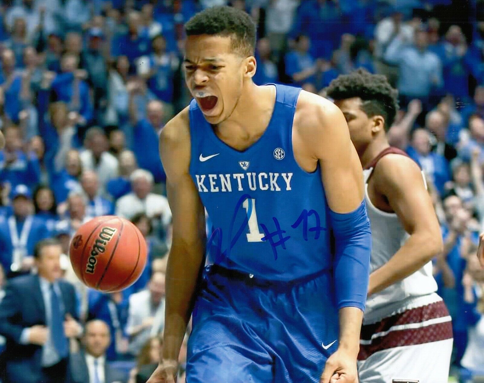 SKAL LABISSIERE signed (KENTUCKY WILDCATS) basketball 8x10 TRAILBLAZERS W/COA #2