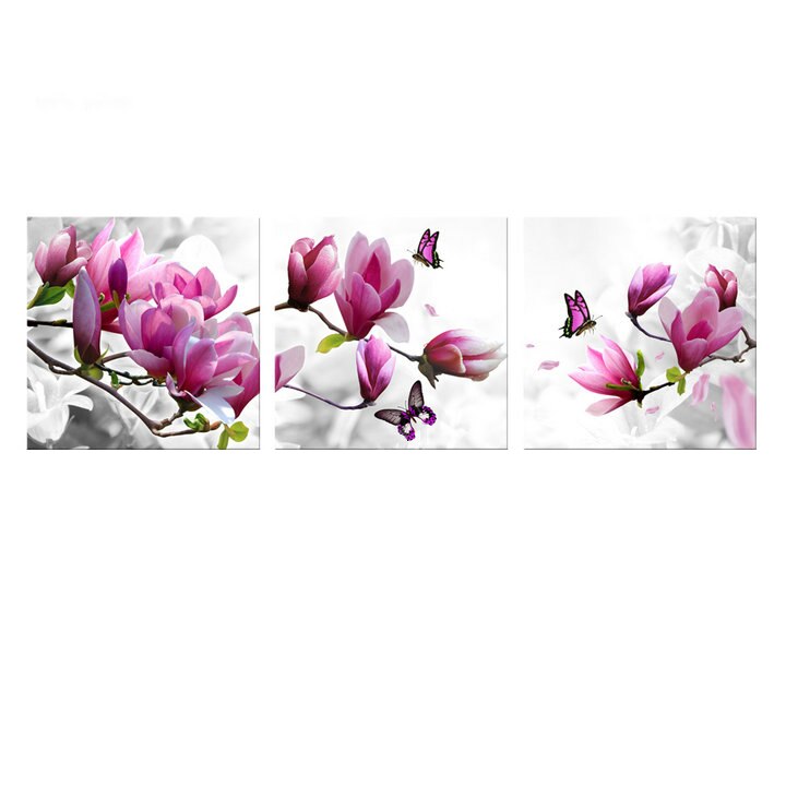 3 Panel Orchid Flowers Posters Wall Art Canvas Pictures Home Decor Modern Paintings Accessories Living Room Bedroom Decoration