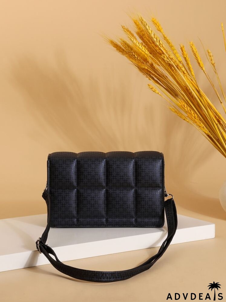 All Over Print Quilted Flap Square Bag