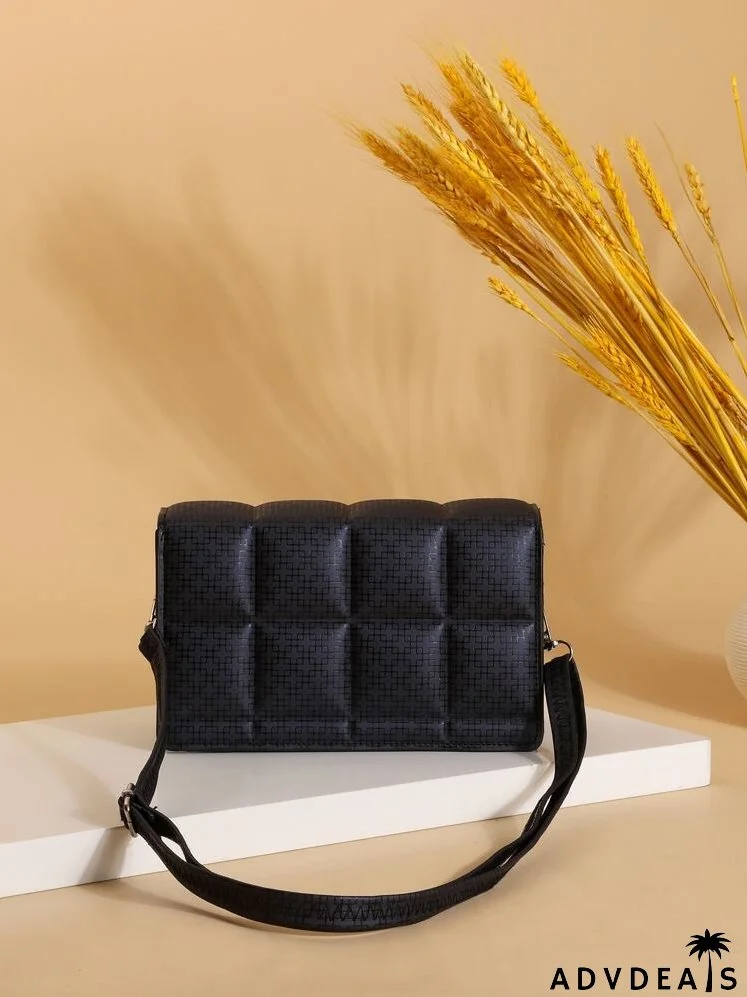 All Over Print Quilted Flap Square Bag