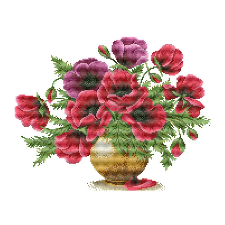 Joy Sunday Flower 11CT Stamped Cross Stitch 52*42CM