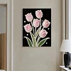 DIY Pearl Painting Tulip with Frame for Home Wall Decor(30x40cm)