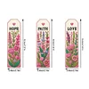 3Pcs Letter Flower Special Shape 5D DIY Diamond Painting Bookmark for Book Lover