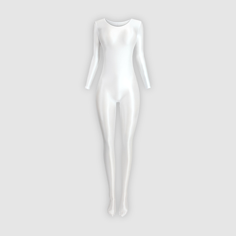 Stretch glossy tights for body shaping and sports
