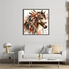 Horse-Partial 11CT Stamped Cross Stitch Bead Embroidery 36*36cm/14.17*14.17in tapestrymarket