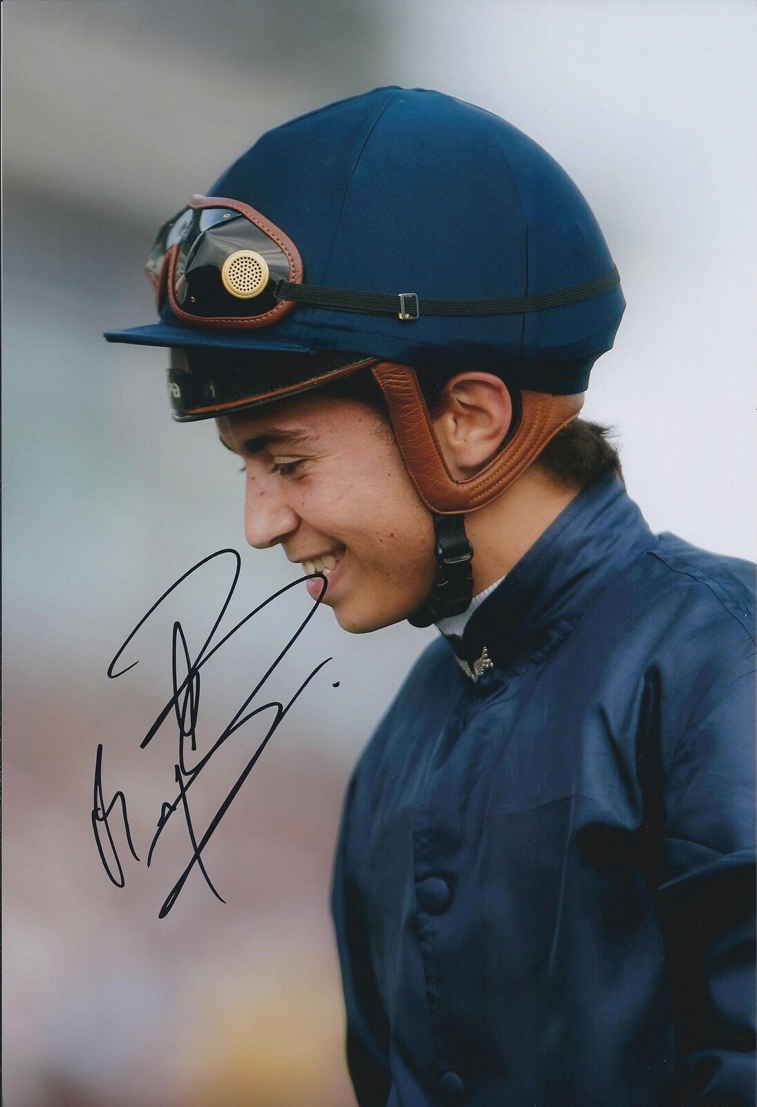 Mickael Barzalona AUTHENTIC SIGNED Autograph 12x8 Photo Poster painting AFTAL COA French Jockey