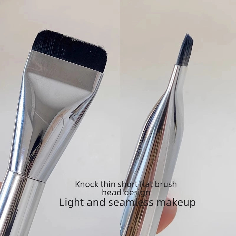 Korean Type Foundation Brush Flat Head Type Brush Base Makeup Refreshing Hand Foundation Liquid Seamless Mic Brush Makeup Brush