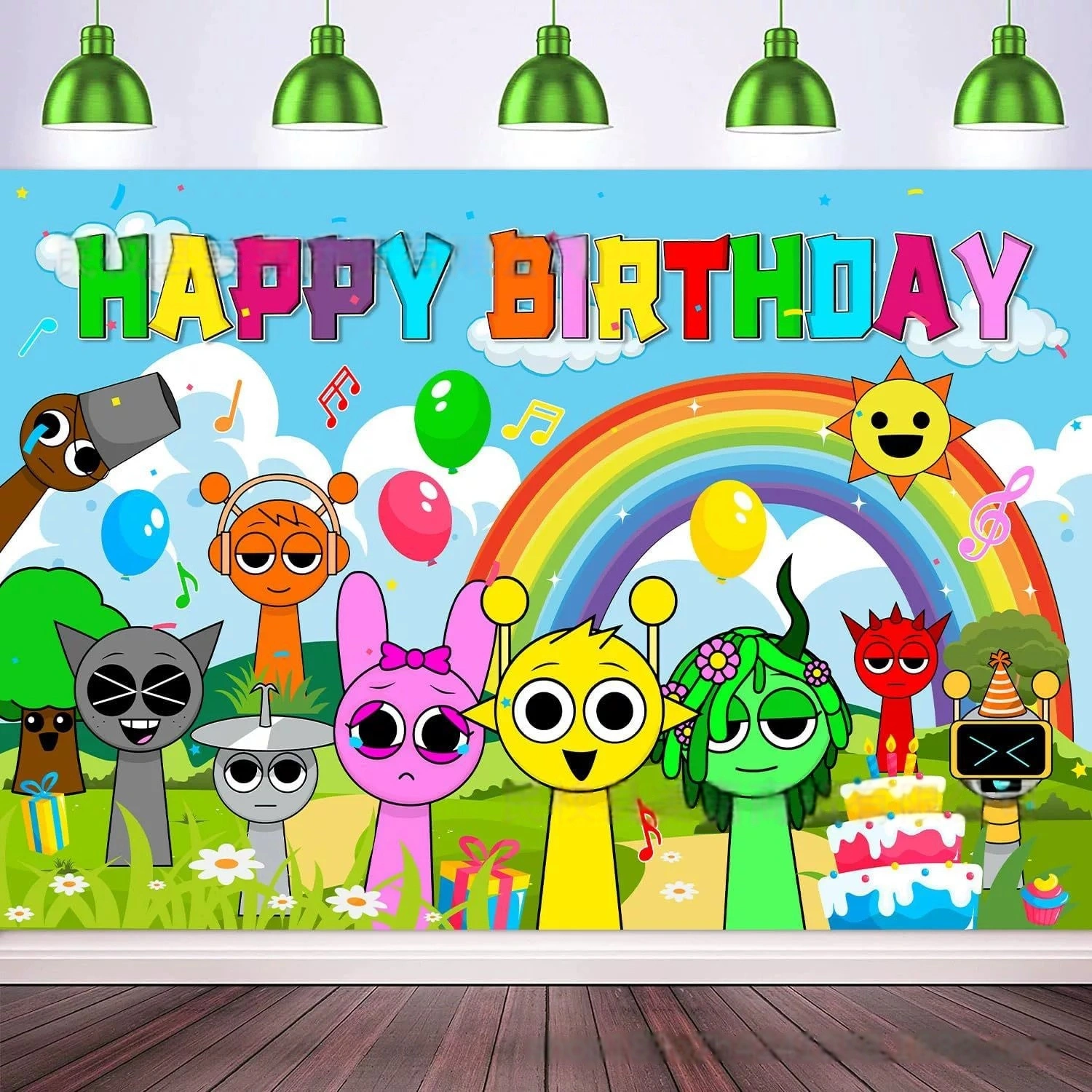 Sprunki Toy | Sprunki Characters | Theme background cloth | Birthday party photo decoration