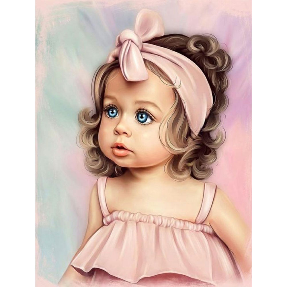 

Blue Eyes Girl - Square Drill Diamond Painting - 40*40CM, 501 Original