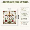 Lily Cross 11CT 3 Strand DIY Stamped Cross Stitch Kit for Adults 40x40cm