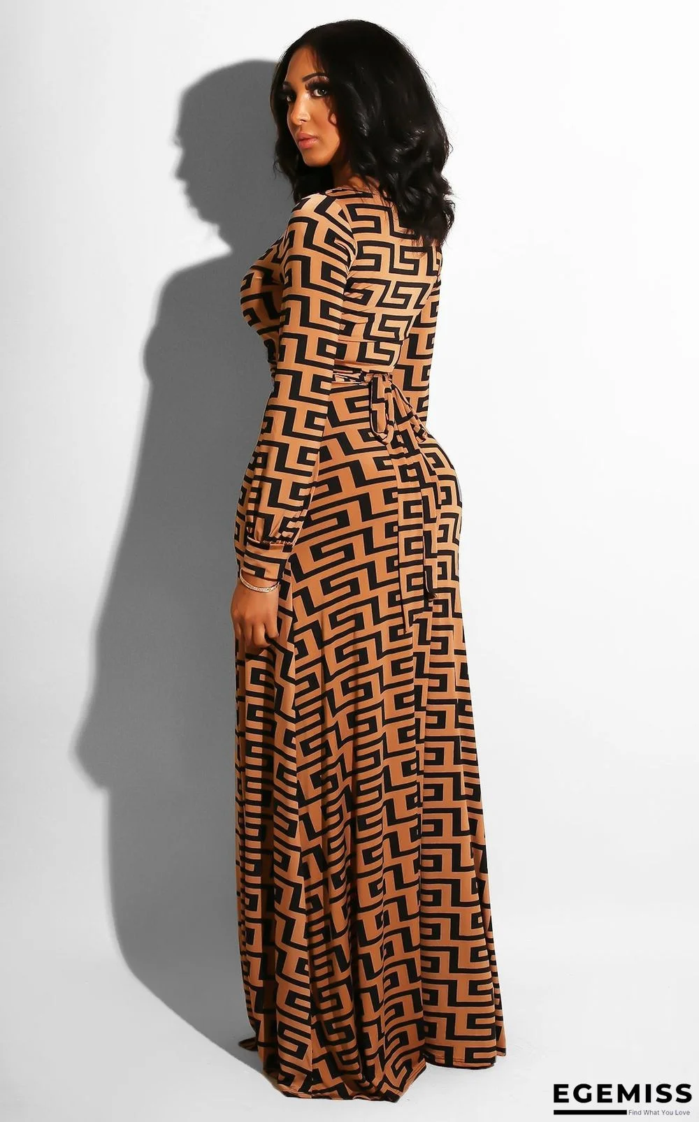 Hot Women's Sexy V-neck Long-sleeved Dress | EGEMISS