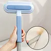 Pet Multi-function Brusher Long Handle Manual Hair Remover Brush for Carpet Bed