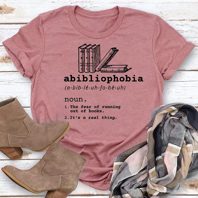 ANB - Abibliophobia Book Lovers Tee-03191