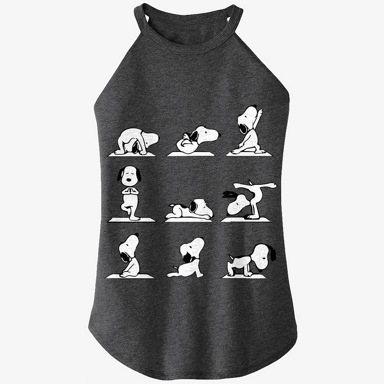 Snoopy Different Yoga Poses, Snoopy Rocker Tank Top