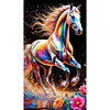 Colorful Horse-Full Round Diamond Painting 40*70CM (Big Size)