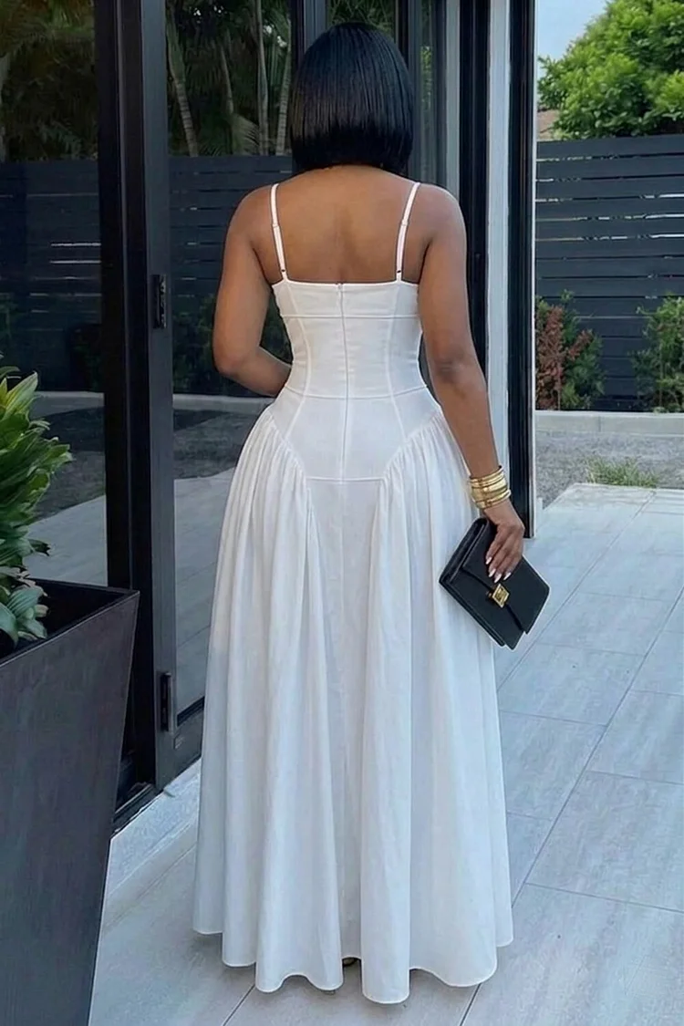 retro summer dress Summer Slip Dresses for Women Spaghetti Strap Midi Sun Dress Cute Casu –  Belle Poque Offcial