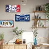9pcs - Car License Plate - Vintage Metal Signs(6*12Inch) - Car License