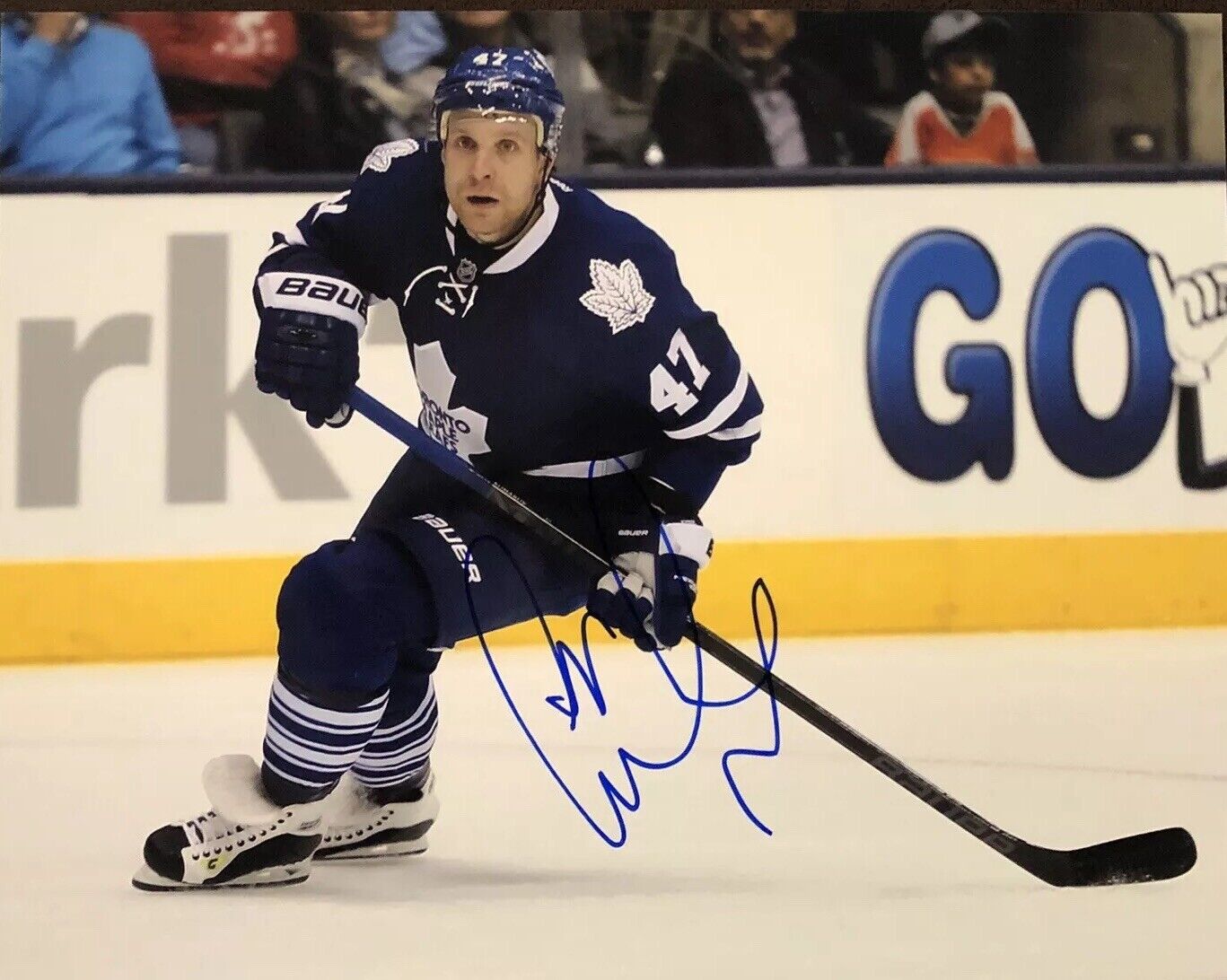 Leo Komarov Hand SIGNED 8x10 Photo Poster painting Toronto Maple Leafs Autograph