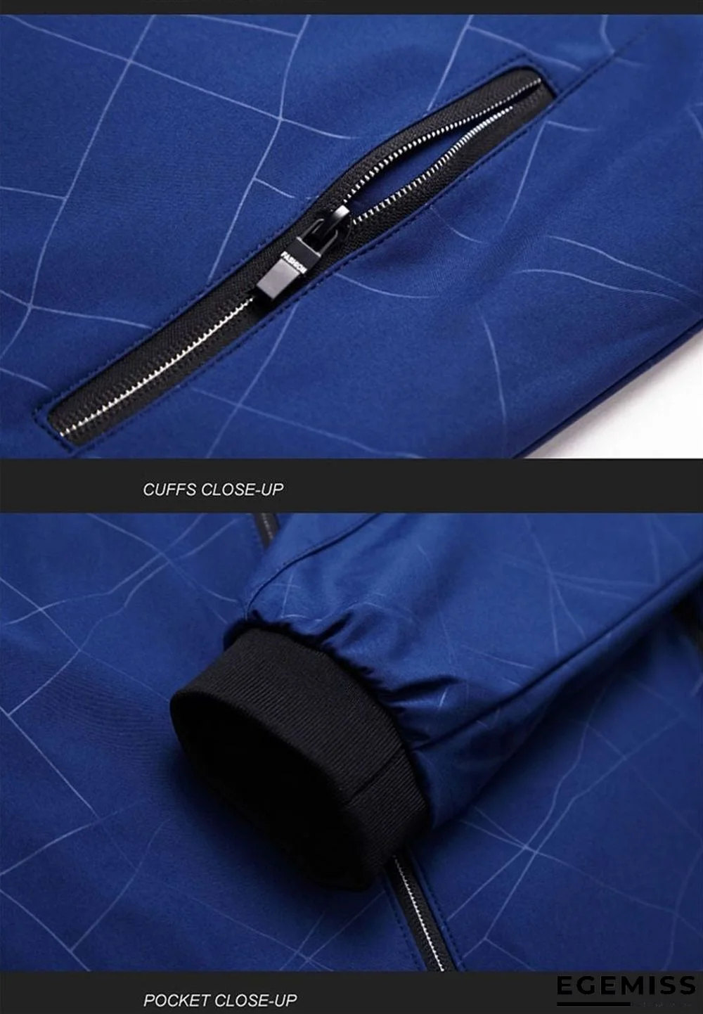 Men Brand Bomber Jacket Business Casual Stand Collar Coats New Zipper Rib sleeve Outerwear | EGEMISS