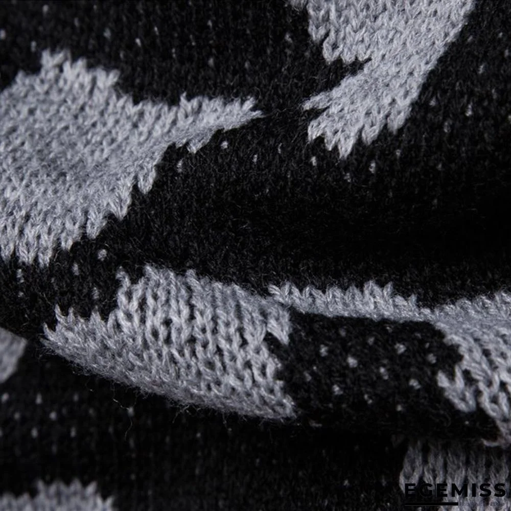 Men Casual Sweater Cardigan Men Winter Hooded Neck Quality Knitted Brand Male Sweaters large size | EGEMISS