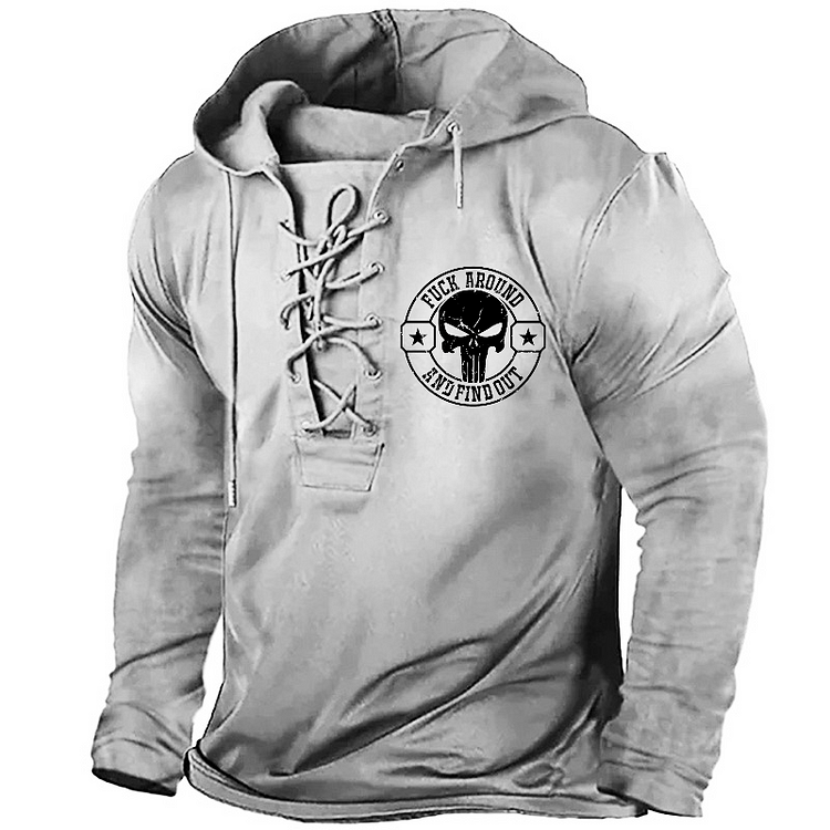 Skull Fuck Around And Find Out Retro Hoodie