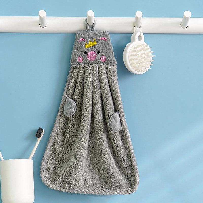 Kitchen Hand Towel Factory LOGO Hanging Hand Towel Coral Velvet Hand Towel Factory