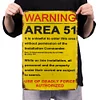 Warning Area 51 Warning - Vintage Metal Signs(12*16Inch) - Warning