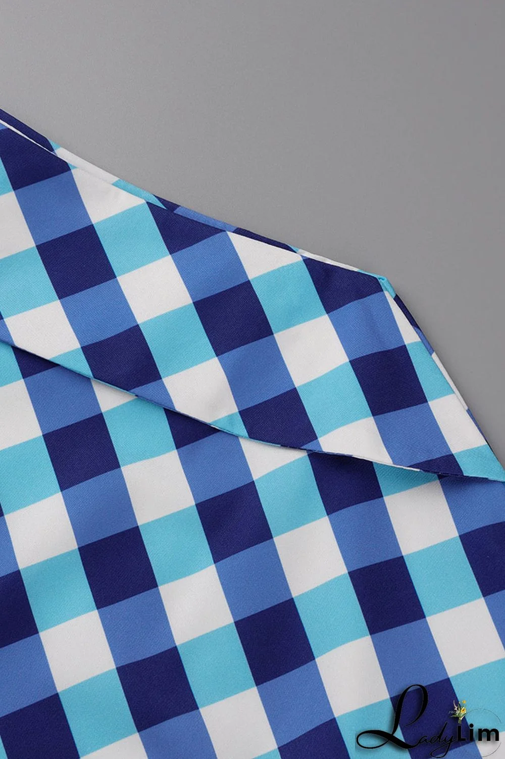 Black Casual Plaid Print Patchwork Asymmetrical Oblique Collar Tops