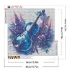(40*40cm)Violin Flowers - Full Round Drill Diamond Painting