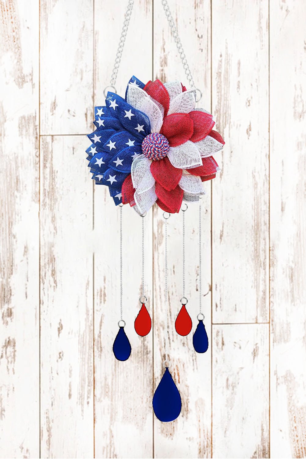 American Flag Independence Day Wind Chimes Decorations Family Holiday Decoration Props