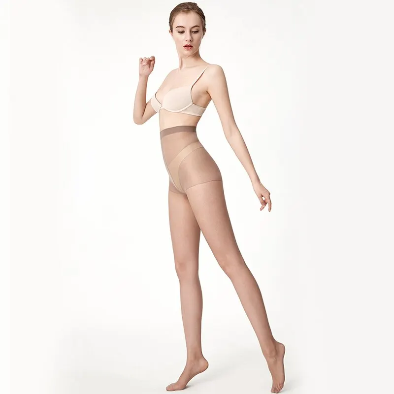 Women Super Elastic Sexy Tights Nylon Pantyhose Ladies Plus Size 40-80kg Resistant Breathable Large Stockings High Waist Black