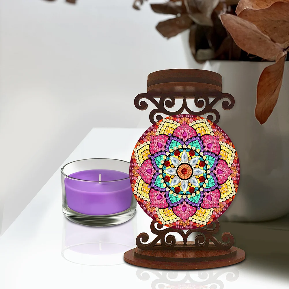Flower Desktop Diamond Painting Candle Holder Aromatherapy Candle Holder