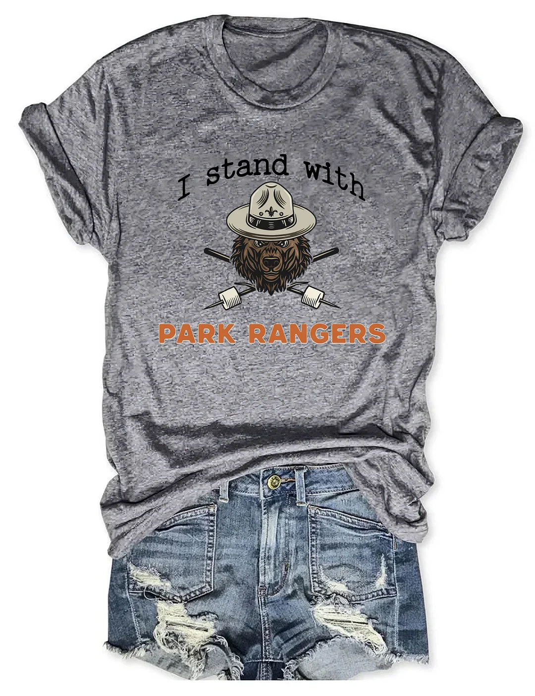 I Stand With Park Rangers National Park T-shirt