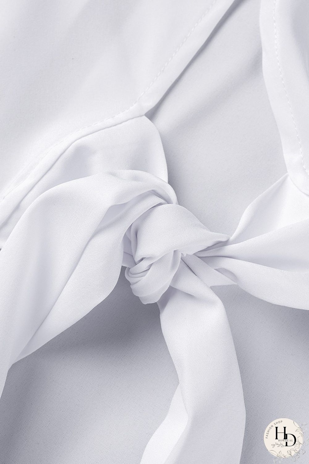 Black Casual Solid Frenulum Backless Asymmetrical Shirt Collar Tops