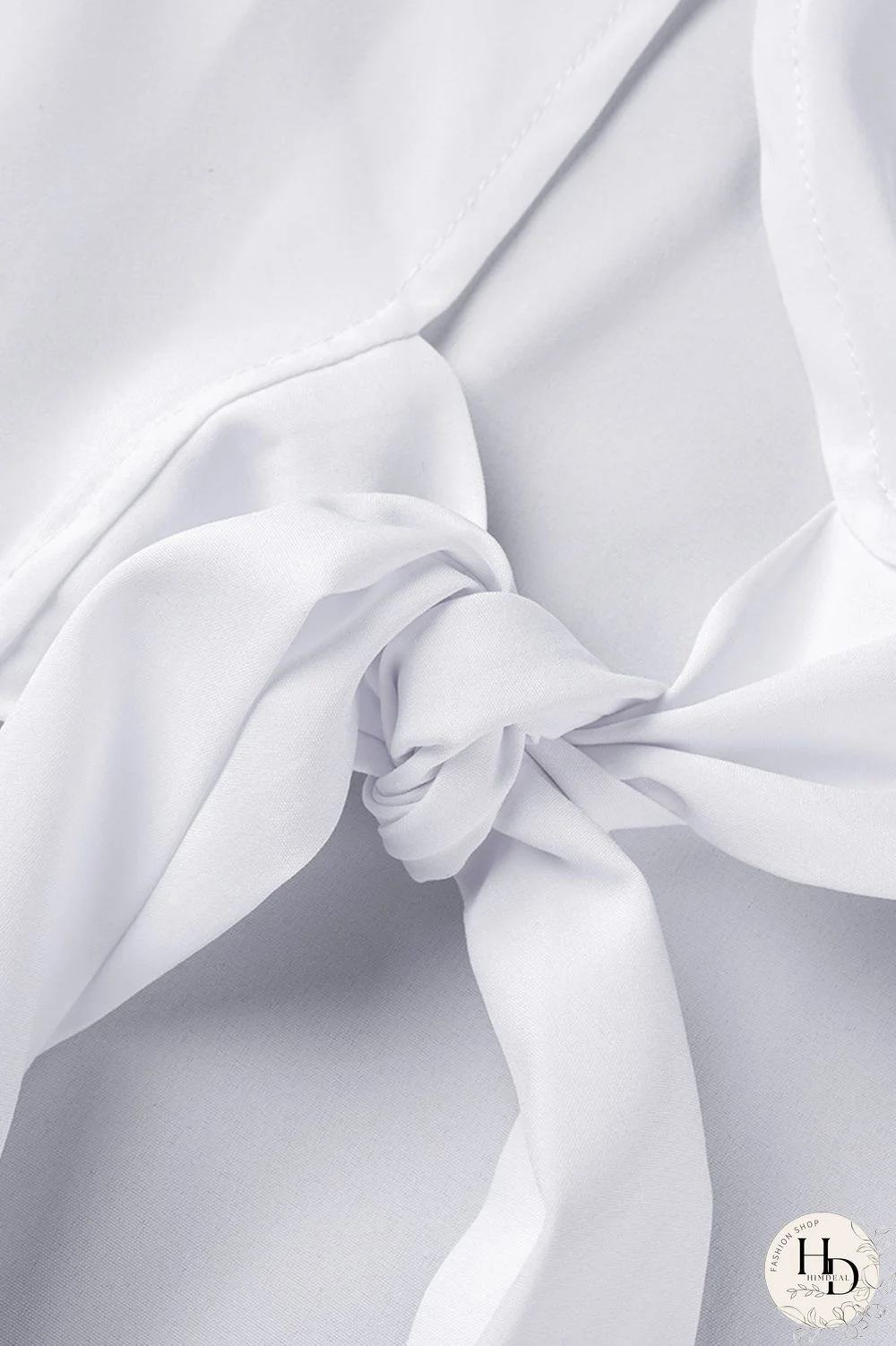 Black Casual Solid Frenulum Backless Asymmetrical Shirt Collar Tops